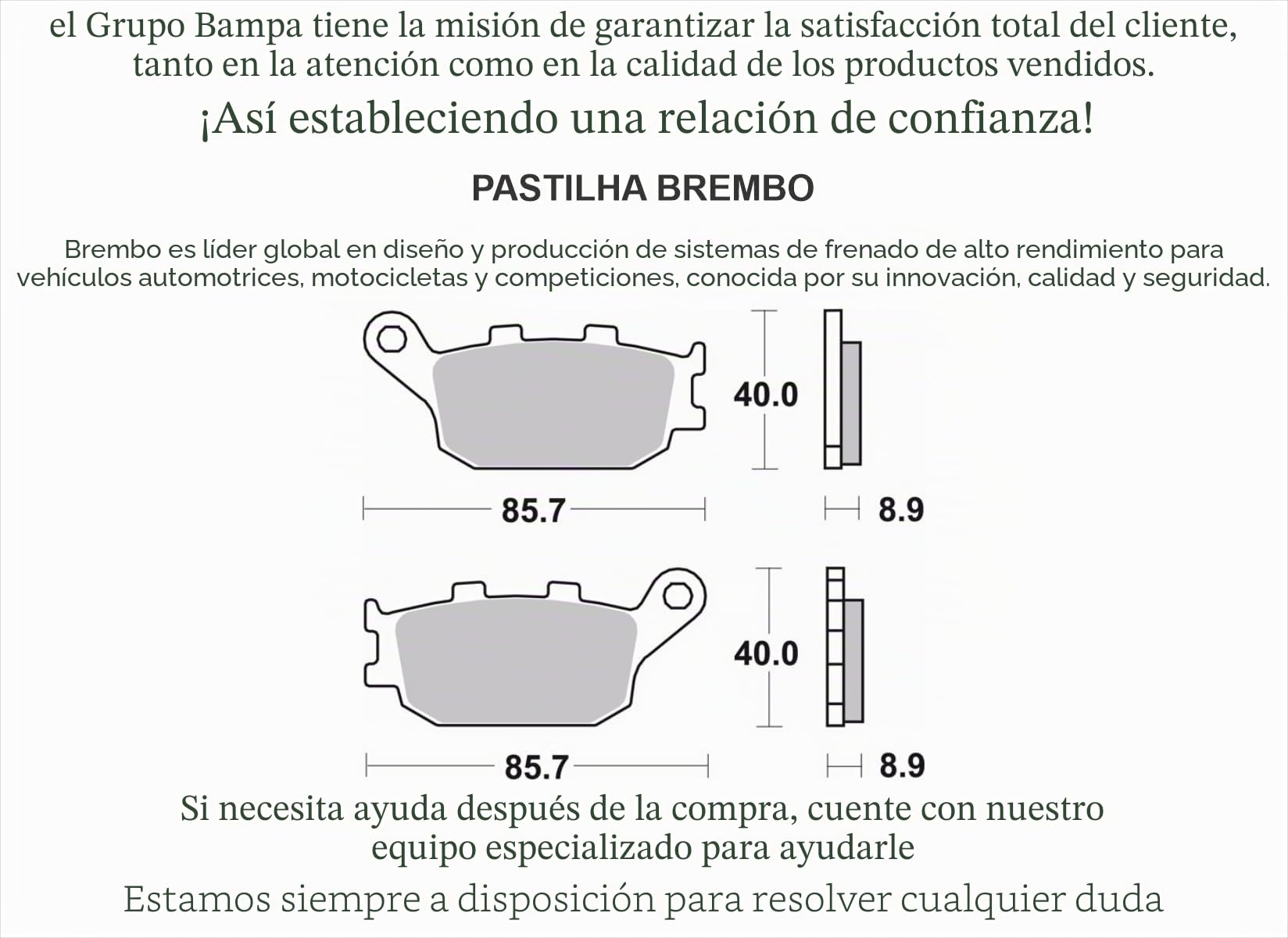 Brembo Pastillas de Freno Moto Ref. 07HO36SP | Compuesto SP | Frenada Constante en Frio y Caliente | Recambio Original |
