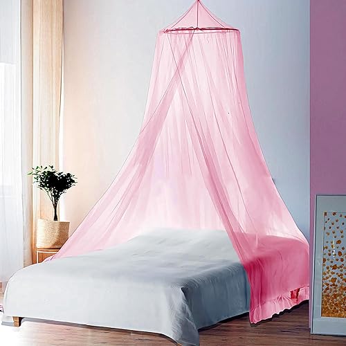 Miniatura 2 de Eimilaly Mosquitera para cama, toldo de cama para decoración de habitación de niñas, toldo colgante de protección contra insectos para adultos,