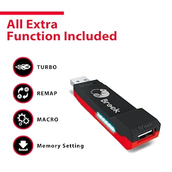 Brook Wingman NS Lite Converter Supporting P5/P4/P3 & Xb Series X|S/One/360/Elite2 Controllers on Switch/Switch 2 or PC (X-Input) | Button Remap, Macro & 5-Level Turbo