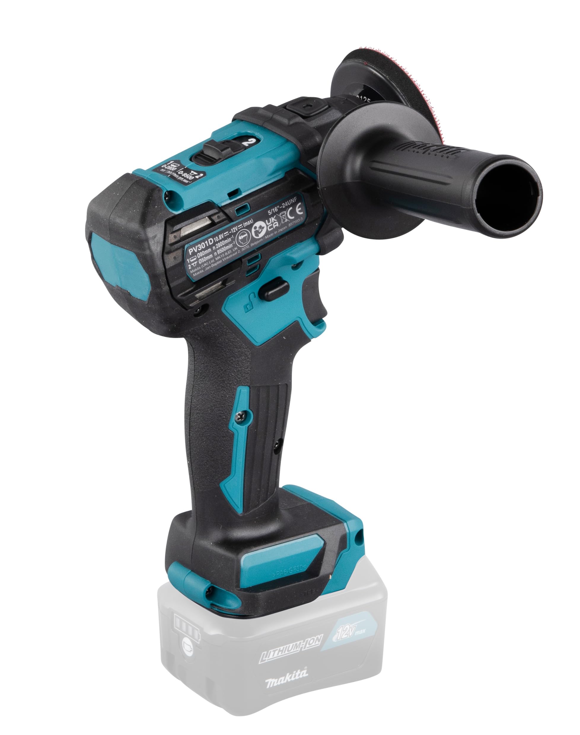 Makita PV301DZ Akku-Schleifer und -Polierer 12V max. (ohne Akku, ohne Ladegerät)