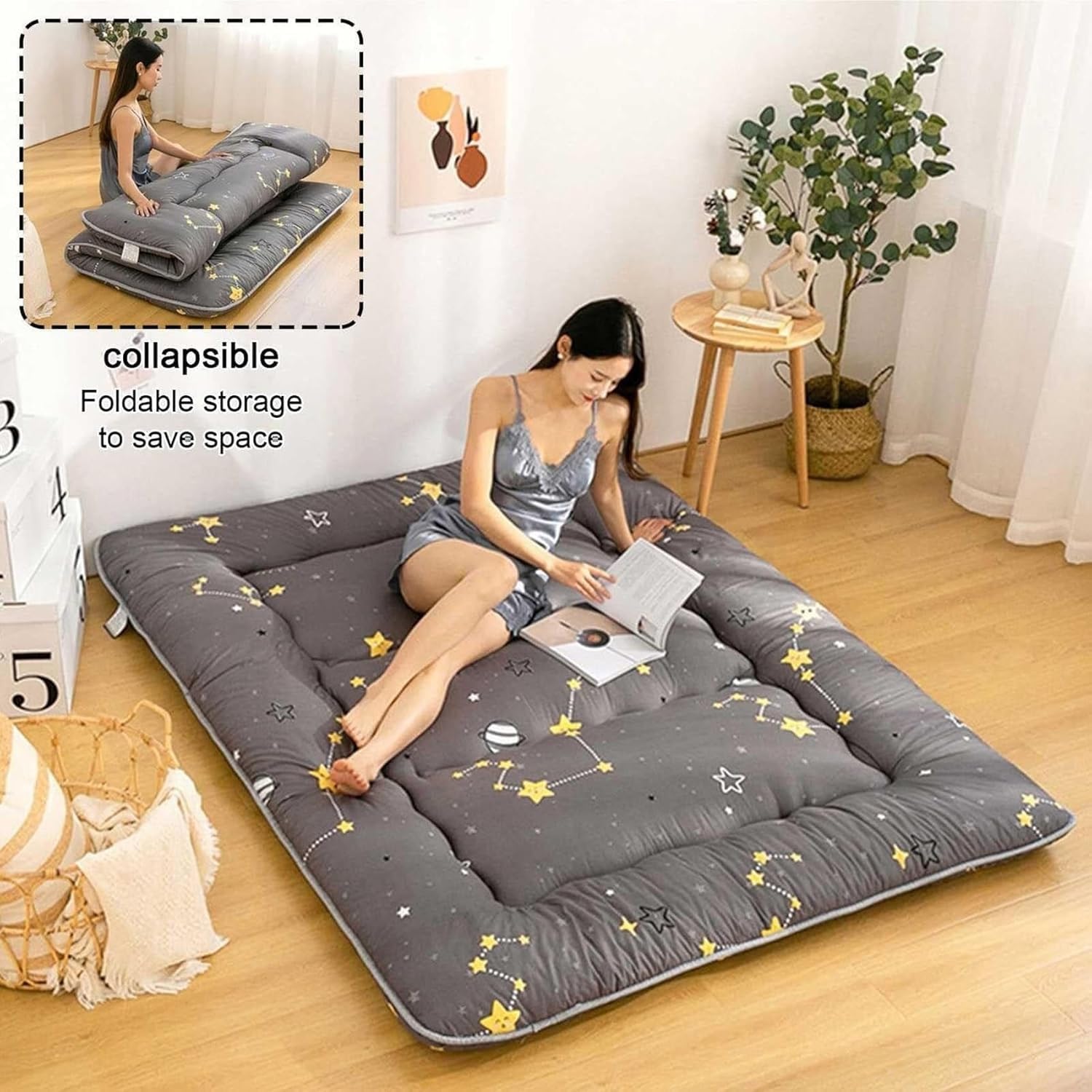 Materasso pieghevole arrotolabile thailandese massaggi materassi tatami tappetino materasso per pavimento,Antiscivolo E Traspirante(01,150x200cm)