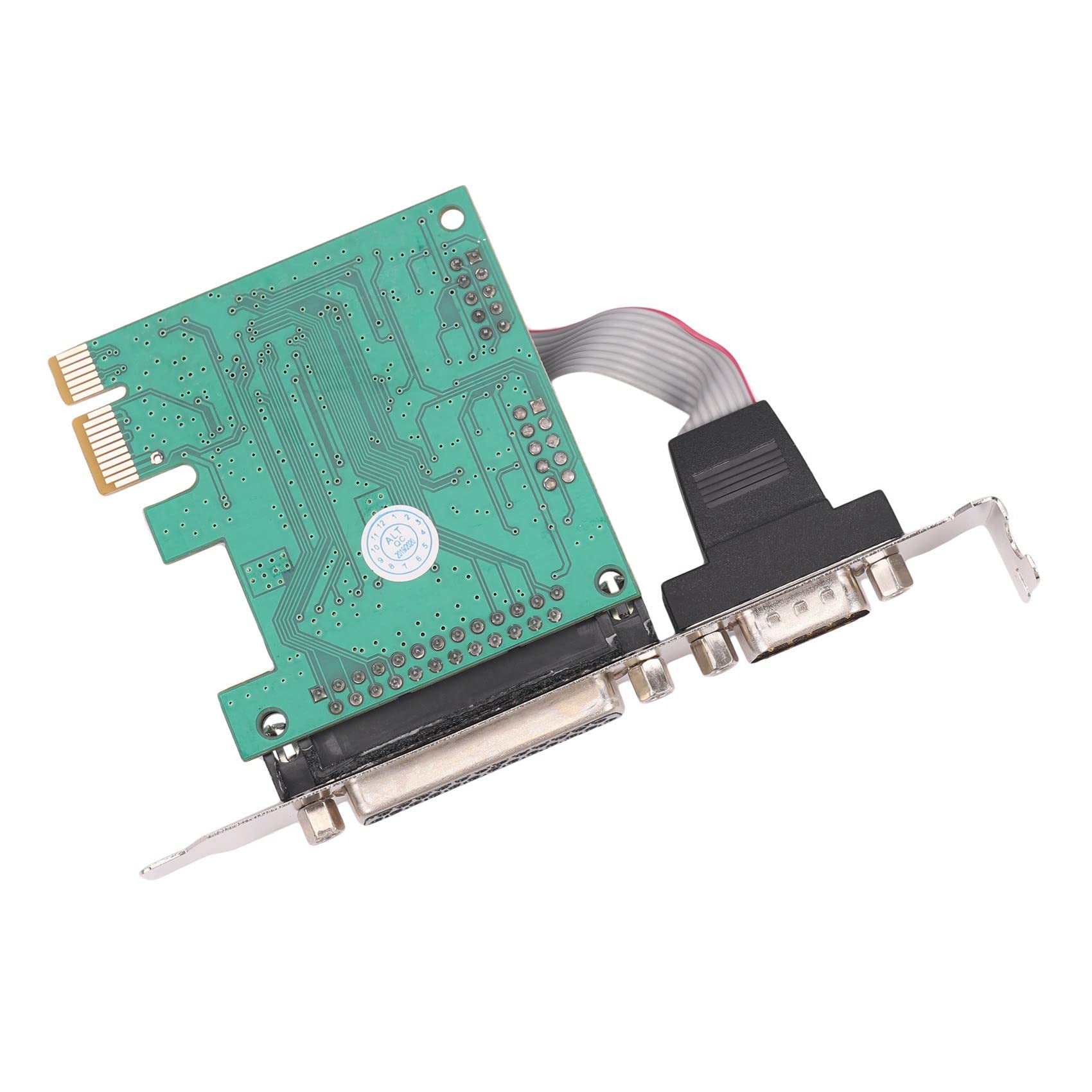 Cwmiibili 3X RS232-232 Serial Port COM DB25 Printer Parallel Port to PCI-E PCI Express Card Adapter Converter WCH382L Chip