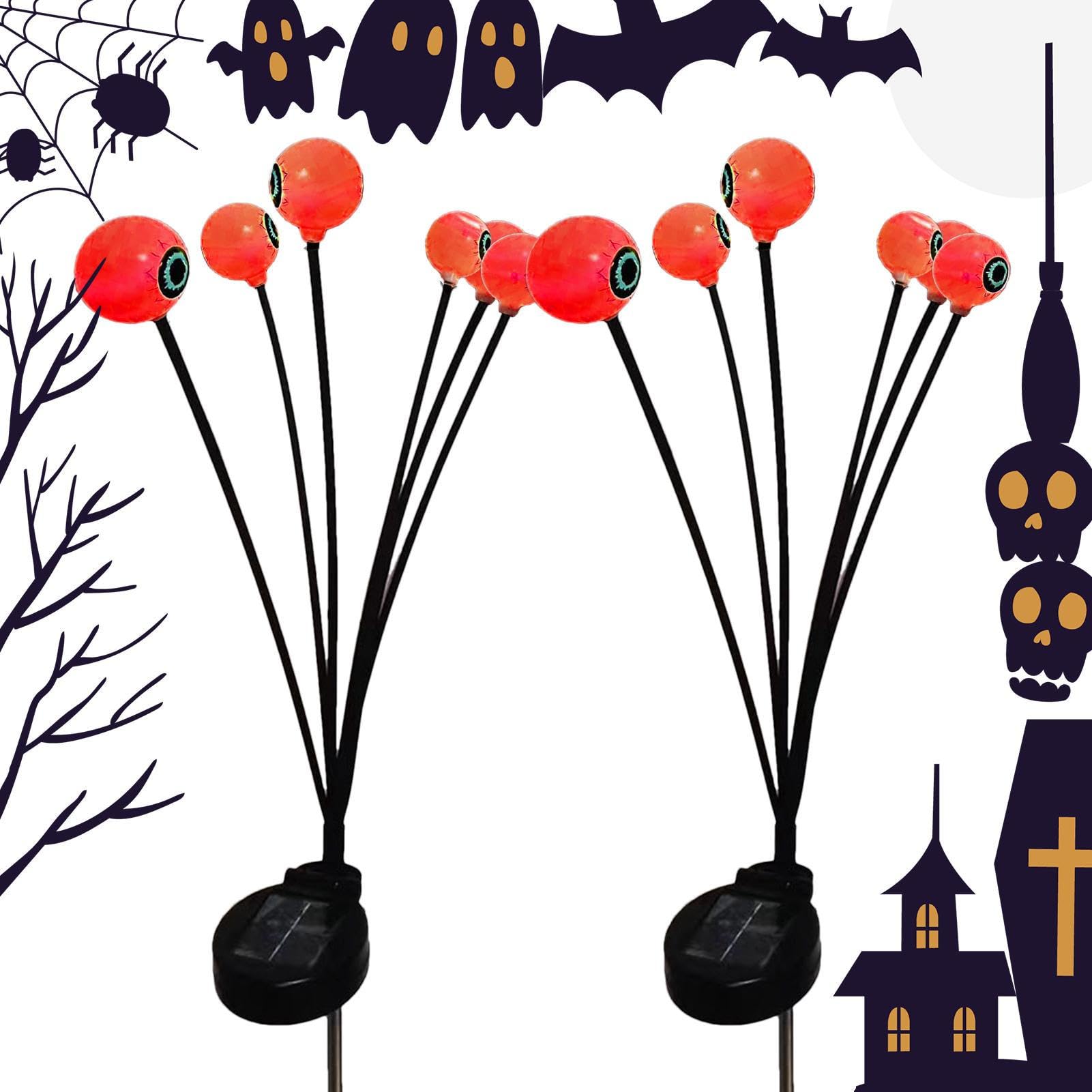 Lumières de globe oculaire d'Halloween pour une décoration de jardin oscillante - 8