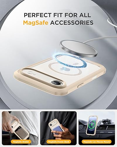 Miniatura 690 de Miracase Glass Series - Funda magnética para iPhone 15, compatible con MagSafe, de cuerpo completo, protector de pantalla de vidrio 9H integrado