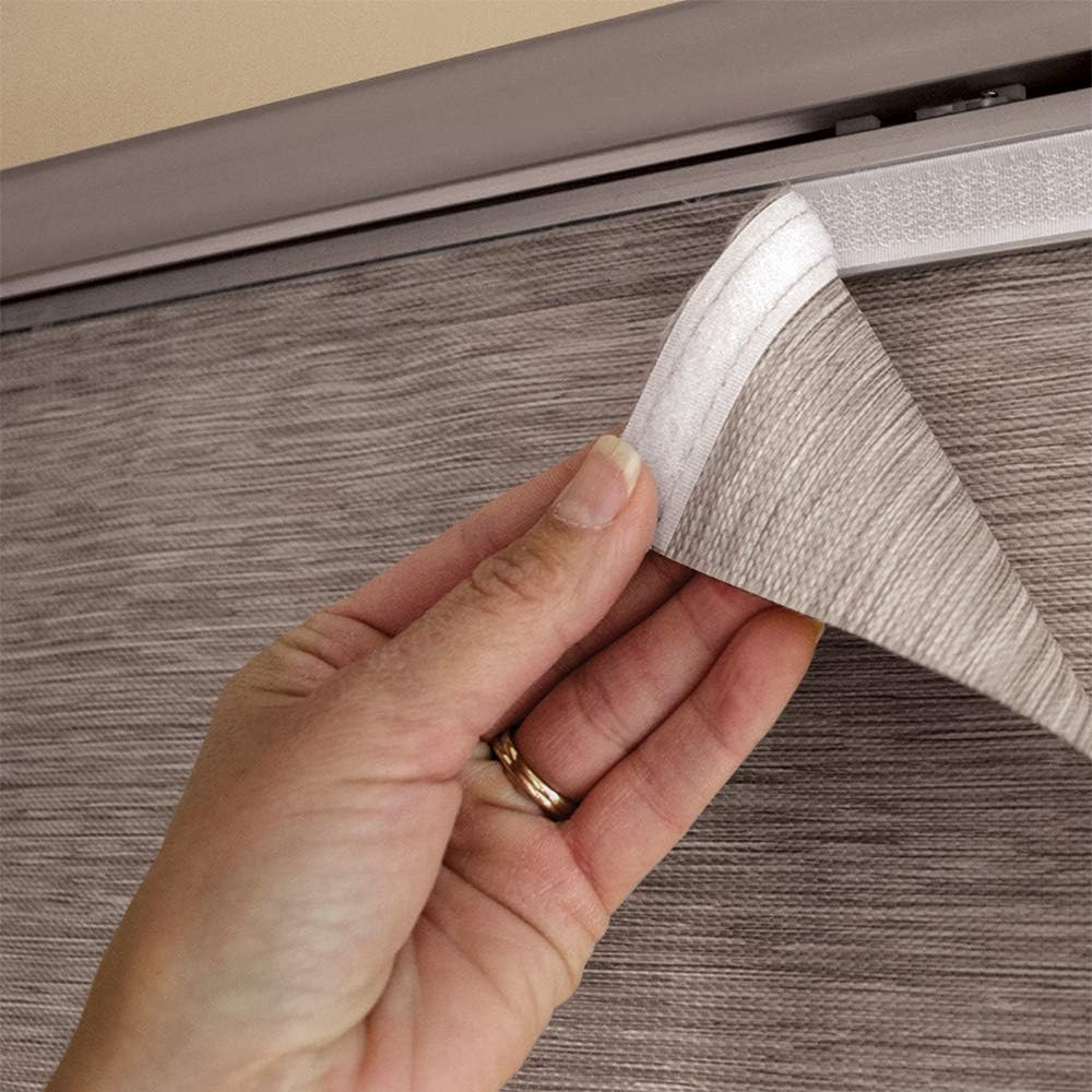 Lumino Custom Vertical Blinds for Sliding Glass Door, Light Filtering Panels, Up to 78" Width by 84" Length - Gray, Adjustable Velcro Panels - Easily Trim for Custom Size, Blinds for Indoor Windows