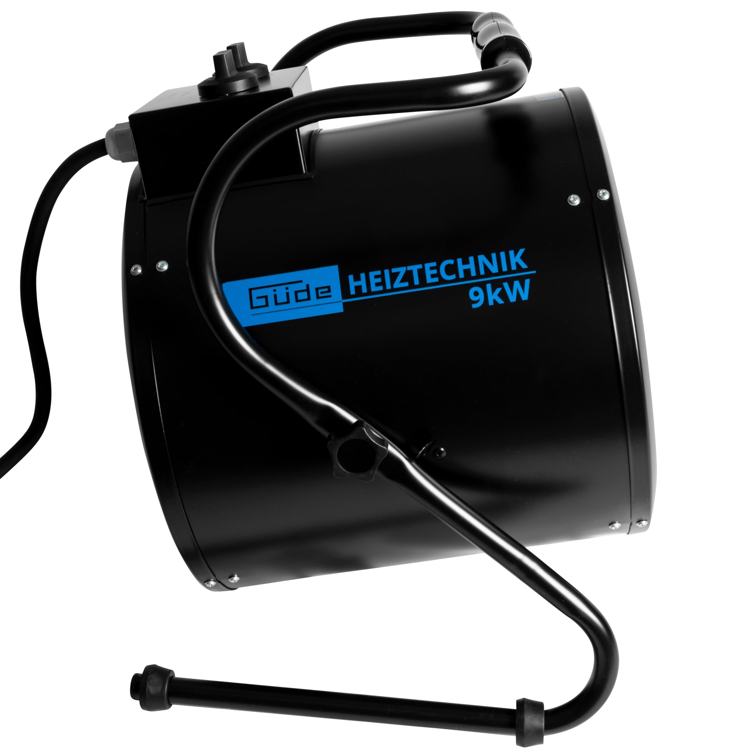 Güde Riscaldatore elettrico GH 9 E (9 kW, 2 livelli di calore 4,5/9 kW, funzione ventilatore, potenza soffiante 742 m³/h, angolo di inclinazione e spegnimento, protezione da surriscaldamento,