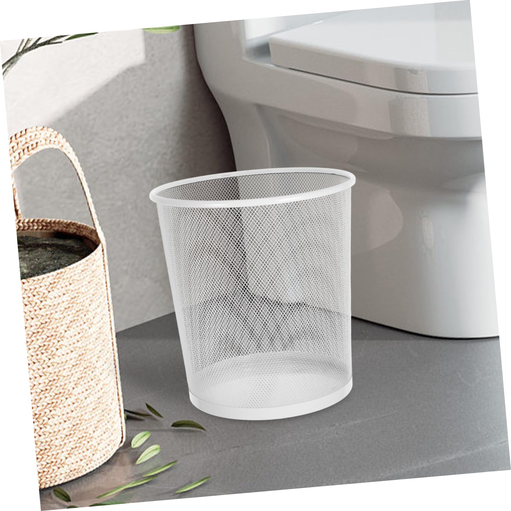 PRETYZOOM Cestino per Rifiuti Design Semplice in Ferro Elegante e Resistente, Cestino in Rete Capacità e Stile Versatile per Ufficio per Uso Sotto Scrivania