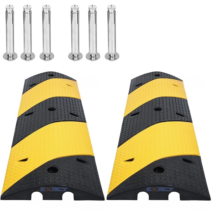 Buy CXRCY Driveway Speed Bumps Heavy Duty 2 Pack 2Channel Modular
