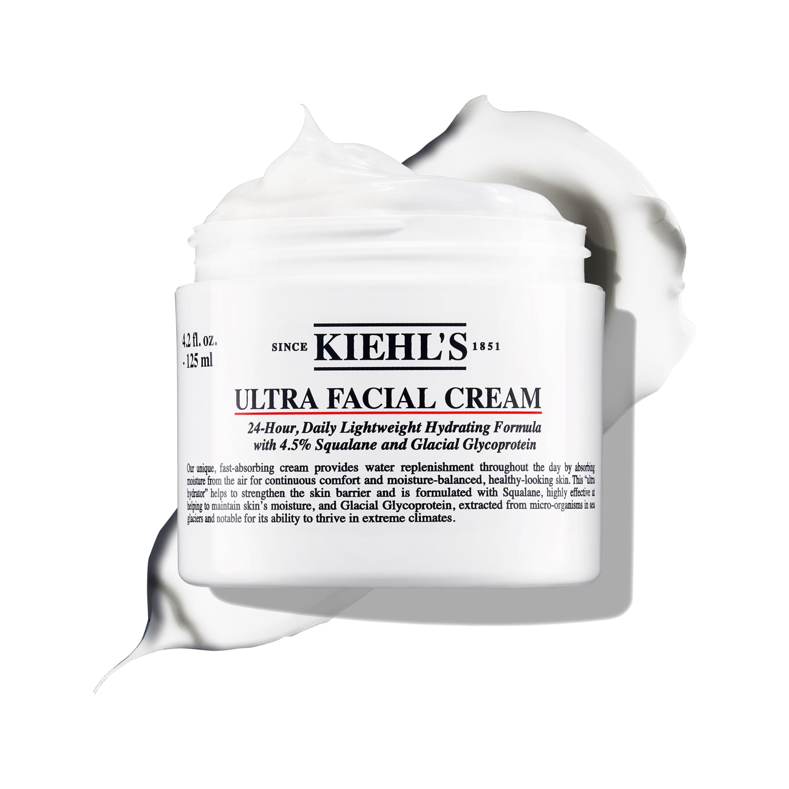 Kiehl's, Ultra Facial Cream, Up to 24H Hydrating Face Moisturiser, 125ml