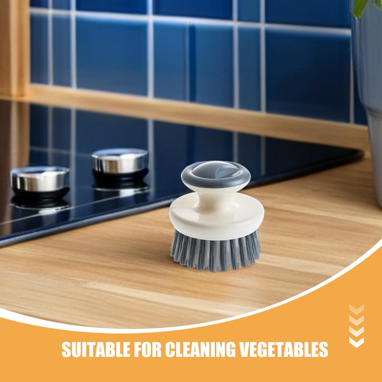 5 Cepillos para Lavar Platos con Mango Ergonómico Cerdas Resistentes para Cocina Limpieza de Ollas Verduras y Sartenes Herramienta Multiusos para Fregadero Color Gris Tamaño