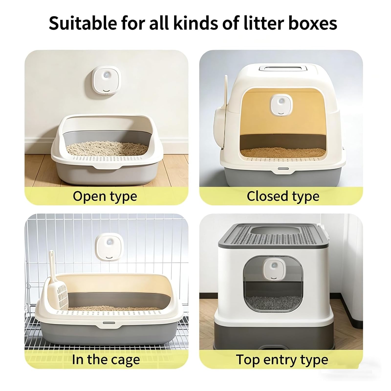 Desodorizador Inteligente de Caja de Arena para Gatos, eliminador de olore (2Pcs)