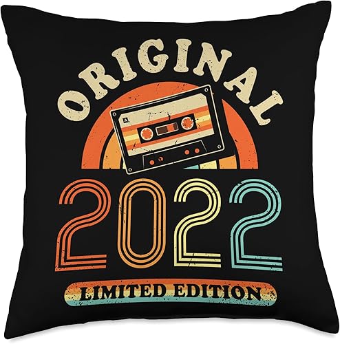 Miniatura 4 de Retro Limited Edition 2022 Cassette Tape 2nd Birthday Throw Pillow