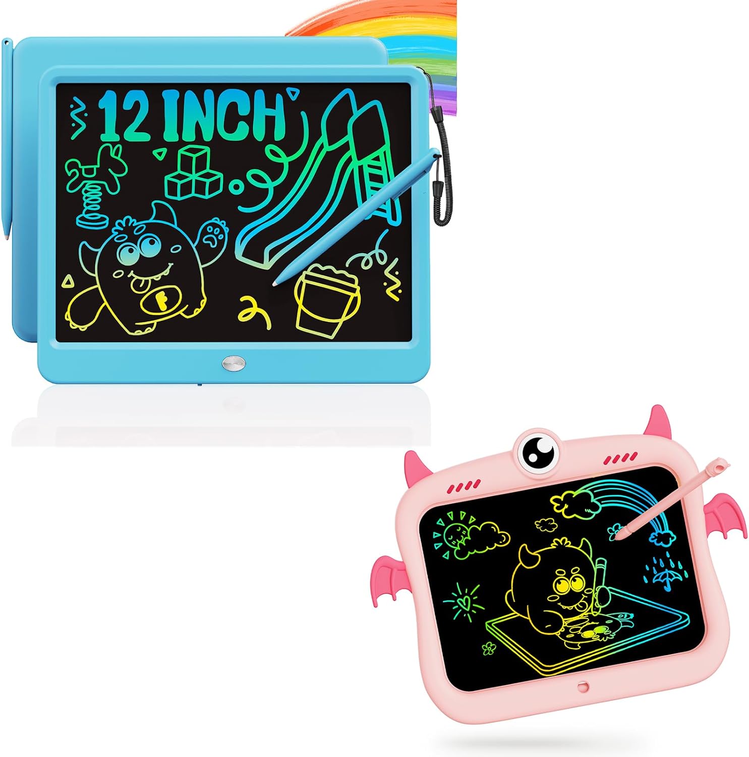 TEKFUN 12INCH + 8.5INCH LCD Writing Tablet for Kids Boys Girls Toys