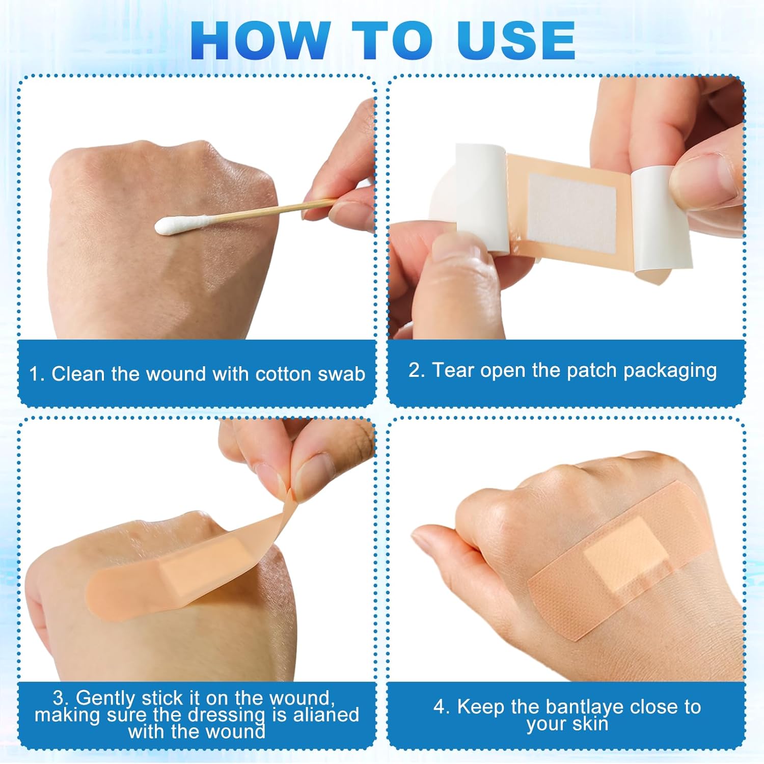 Bandages Variety Pack - 800 Pcs Assorted Bandages Bulk, Large Adhesive Fingertip Bandage, Waterproof Bandage Breathable for First Aid and Protect Wounds (10 Styles)