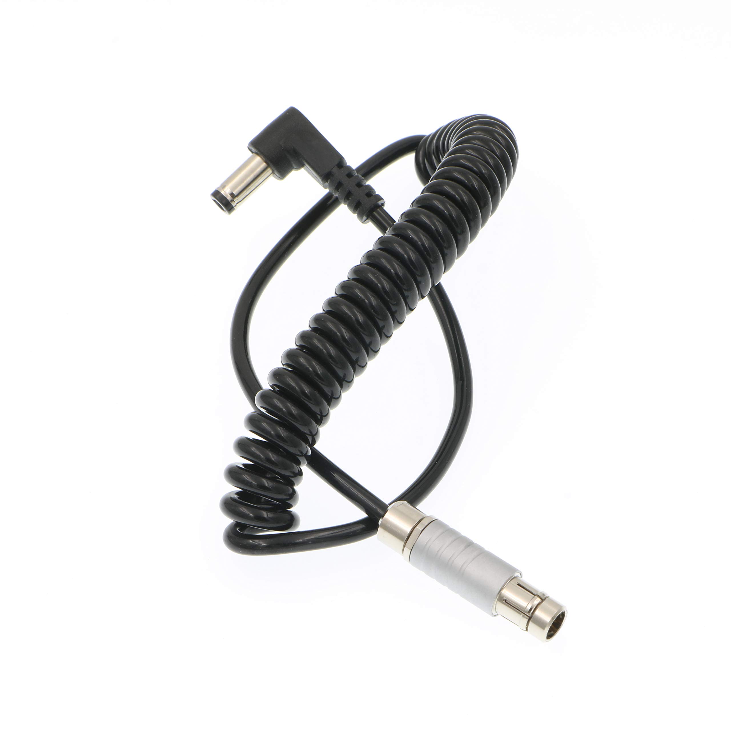 Cable Fischer 3 pines a DC ángulo recto para transmisión estable en cámaras Tilta 8