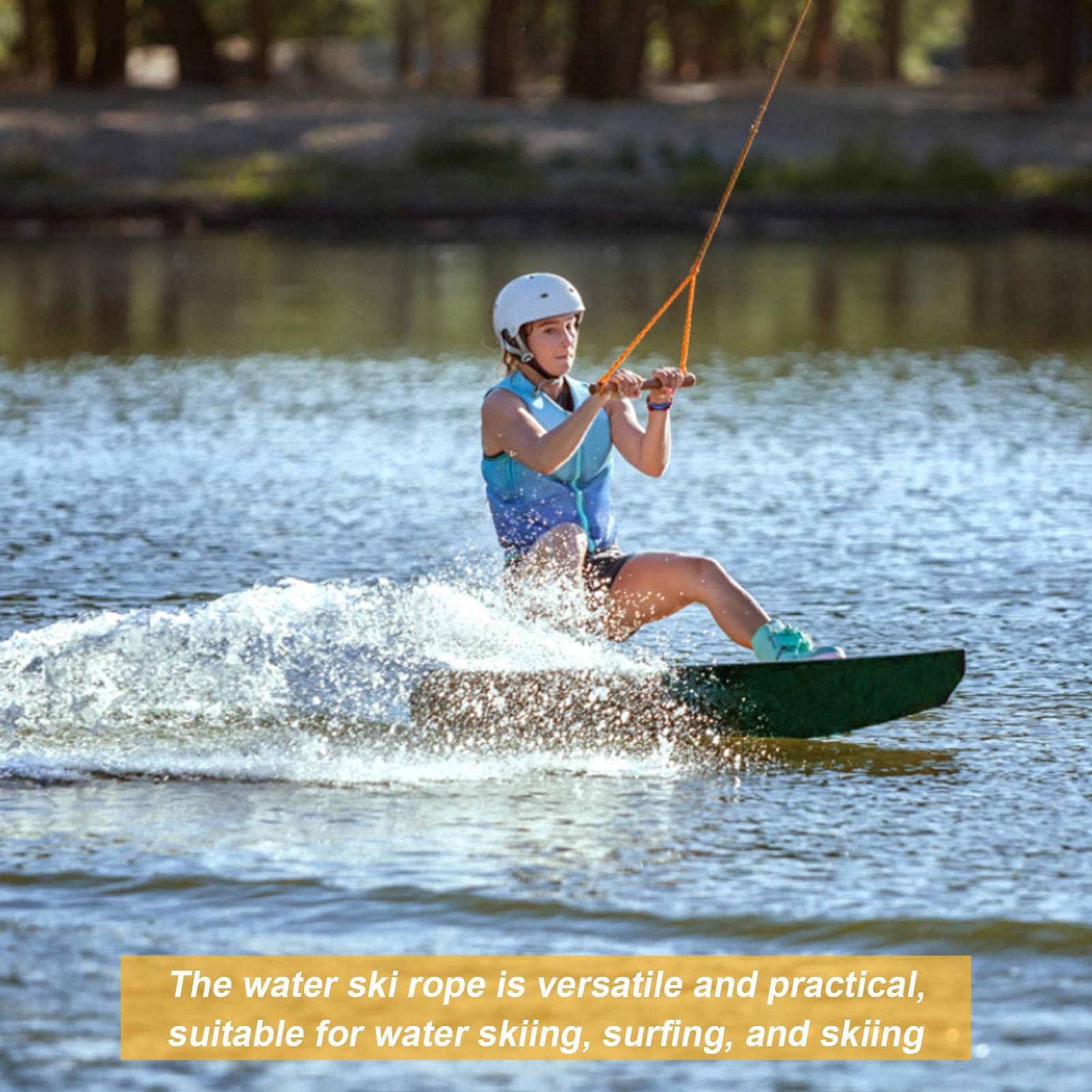 Wasserski Seil Dreieck, 23m-Griff-Wasserski-Seil, Wasserski-Wakeboard-Schleppseil, Heavy Duty Abschleppseil, Hochfestes Wasserski-Knieboard-Seil Zum Bootfahren, Wassersport