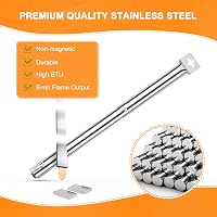 GFTIME Univerzális Rozsdamentes Acél Gázégő 31-44cm Állítható FirePlus Char-Broil CosmoGrill Campingaz Grillekhez 4