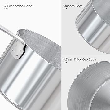 Measuring Cups : U-Taste 18/8 Stainless Steel Measuring Cups and Spoons Set of 10 Piece, Upgraded Thickness Handle (Multicolors)