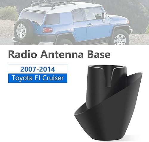 Miniatura 2 de Anina Base de antena para Toyota FJ Cruiser 2007-2017 Montaje de antena de radio de coche Adorno 8639235032, 8639235031 Antena de goma con ojales