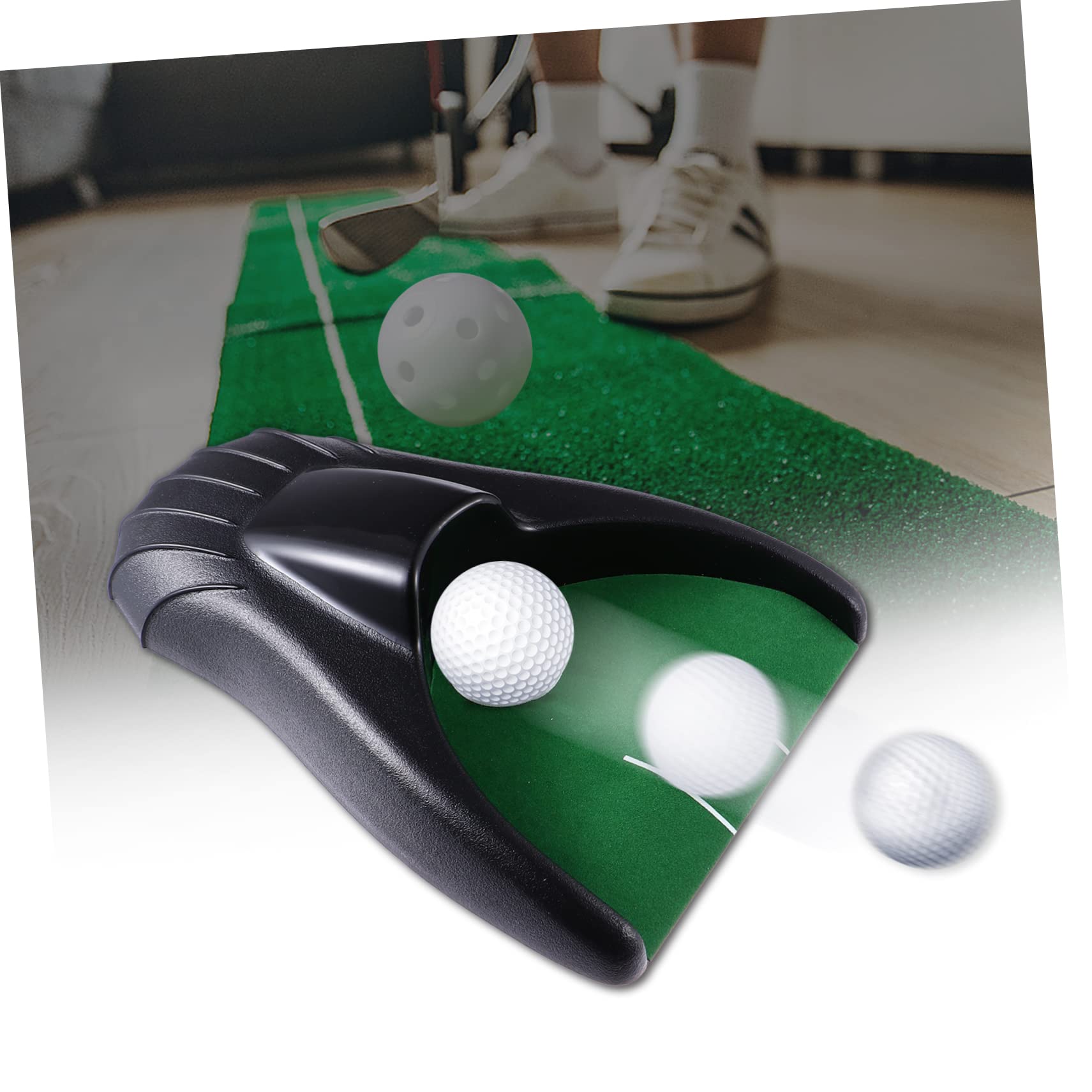 TOYANDONA Automatic Ball Returner for Golf Practice No Battery Needed Portable Putting Cup