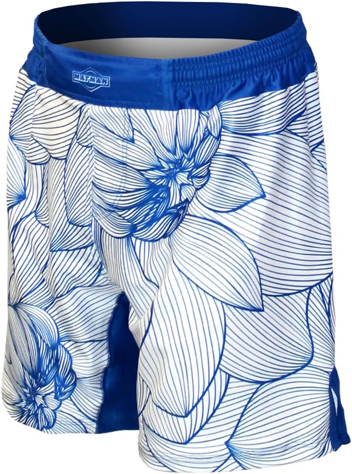 Matman USA The Blossoms Unisex MMA - BJJ - Wrestling 4-Way Stretch Fight Shorts - Made in The U.S.A.