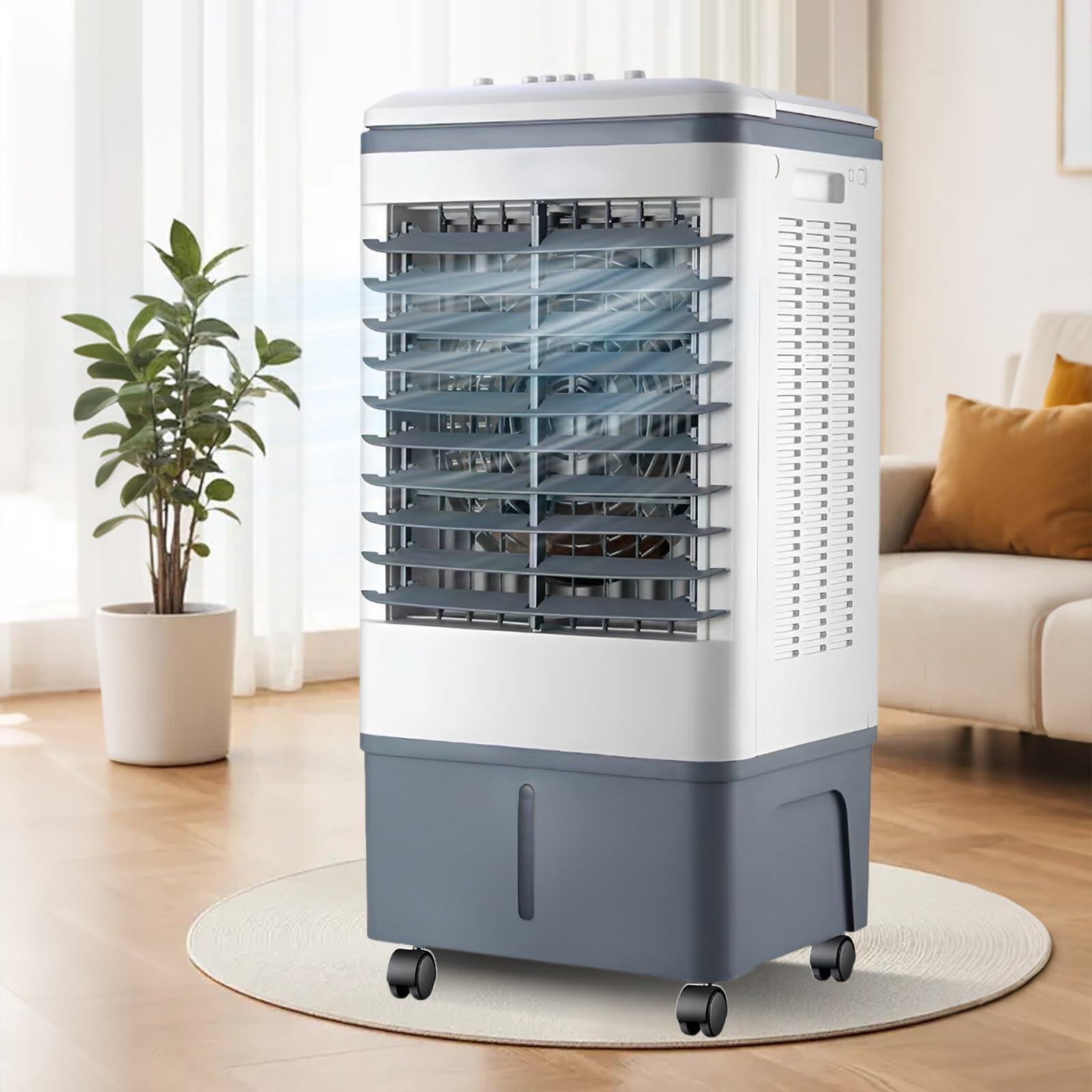 Climatizador evaporativo portátil de 20L para combatir el calor en casa