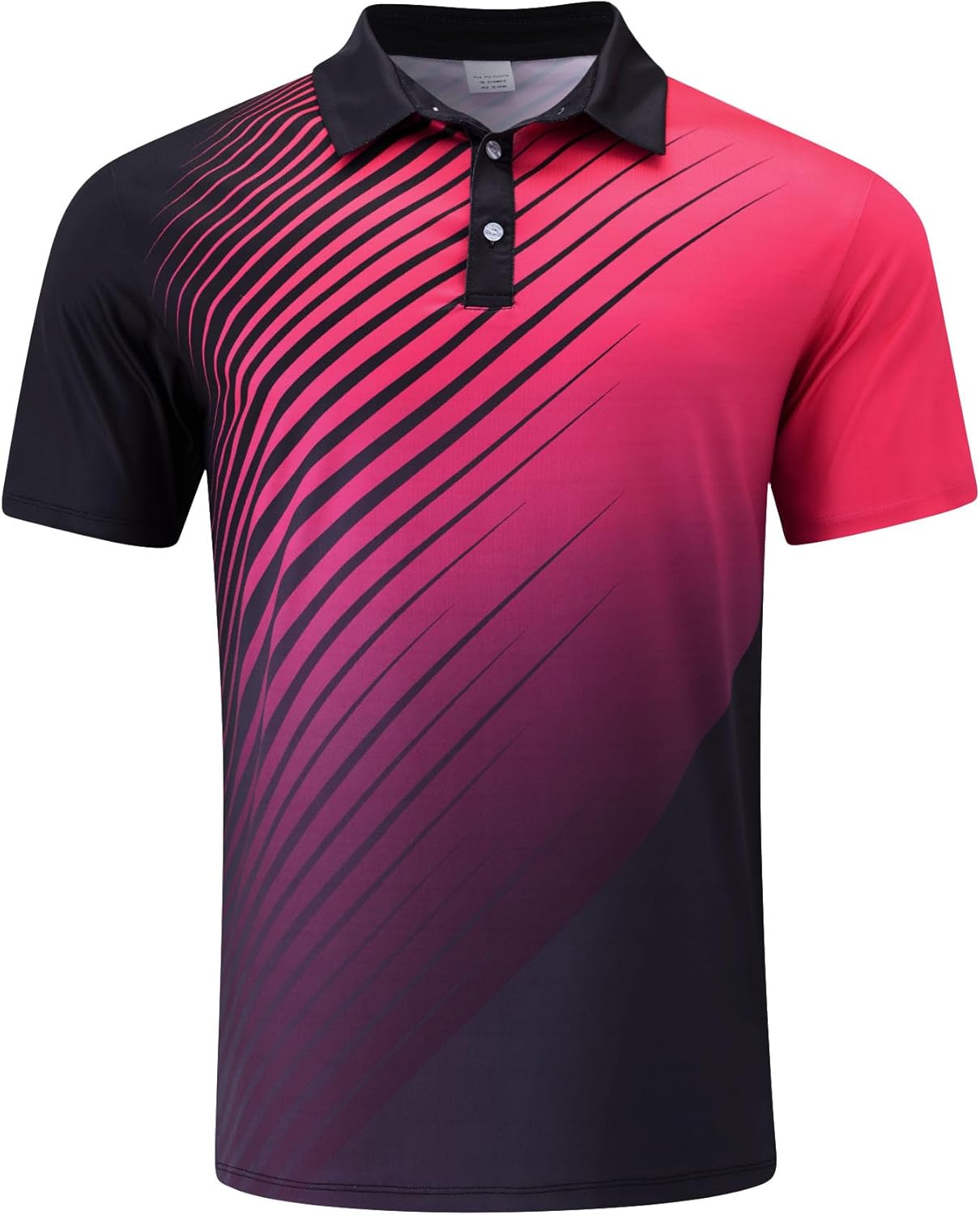 Mens Golf Shirts Short Sleeve Dry Fit Athletic Moisture Wicking Golf Polo Performance Printed Collared Polos #Gradient1 Medium