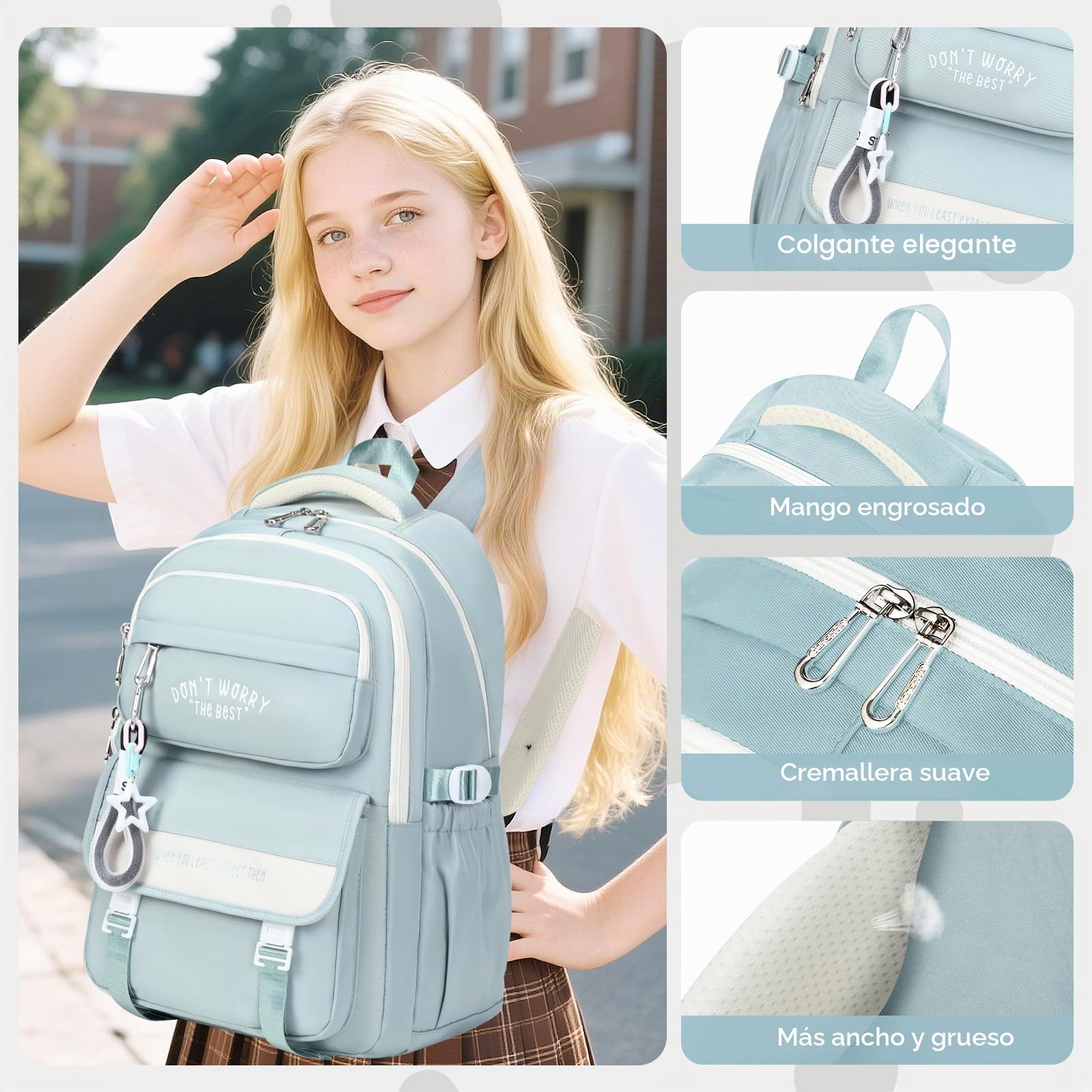 Tanou Mochila Escolar para Adolescentes Niñas, Mochilas Grande Instituto