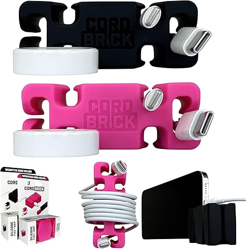 Miniatura 7 de CordBrick Rellenos para calcetines navideños para adultos, gestión de cables, soporte para cables con peso, organizador de cables, soporte para (E)