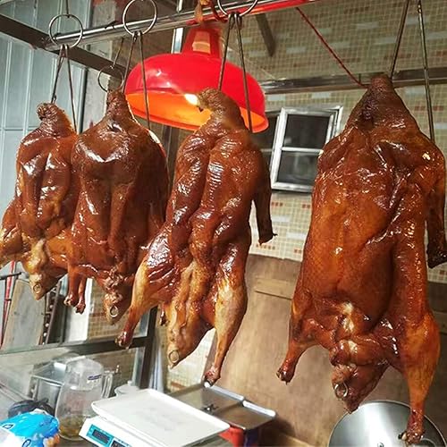 Miniatura 5 de TIHOOD Ganchos dobles de acero inoxidable de 9.4 pulgadas para carne, pato asado, tocino, gancho para tienda de barbacoa, parrilla, accesorios de