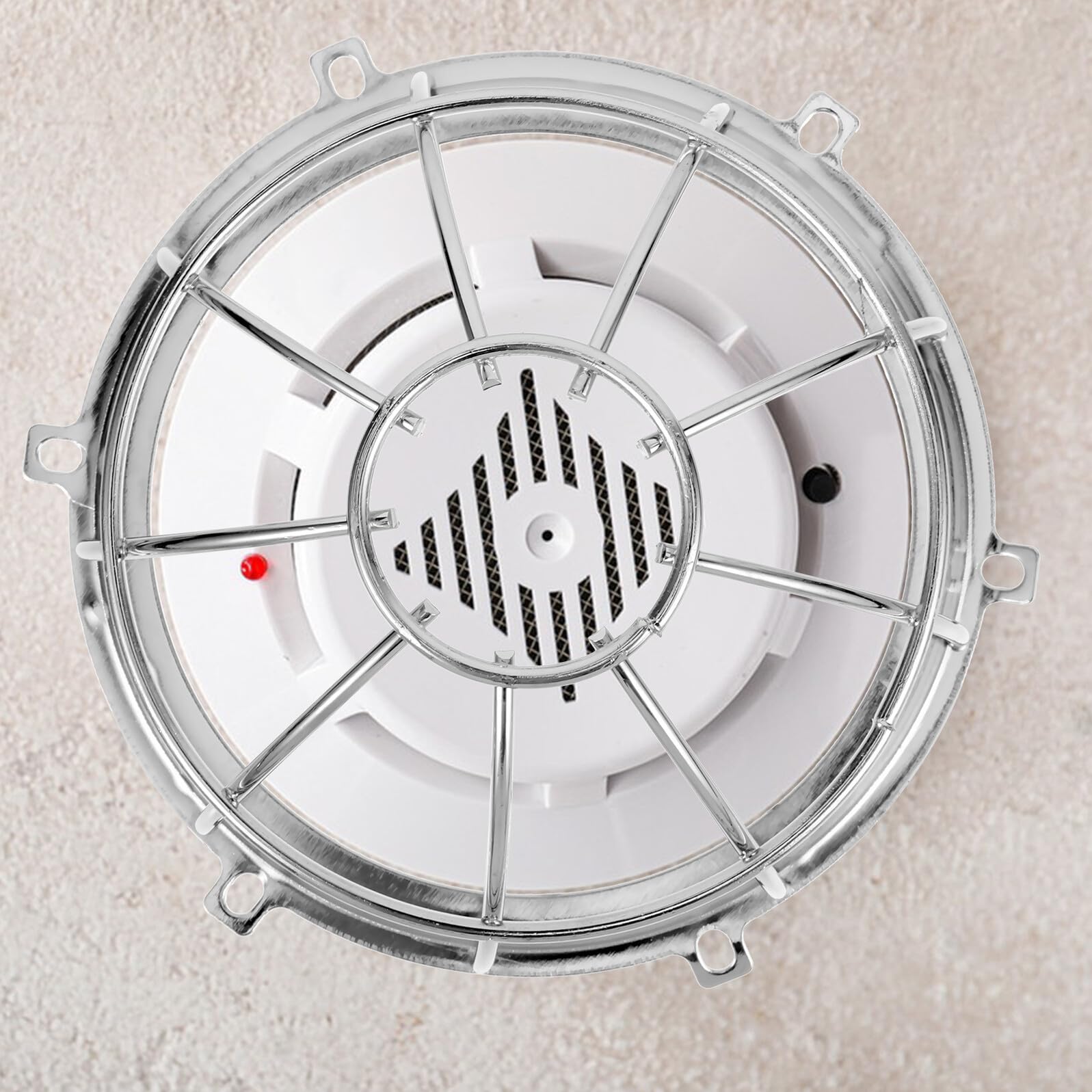 7 Piezas Protector Metálico para Detector de Incendios Montaje Pared Resistente para Rociadores y para Hogares y Comercios Diseño Duradero y