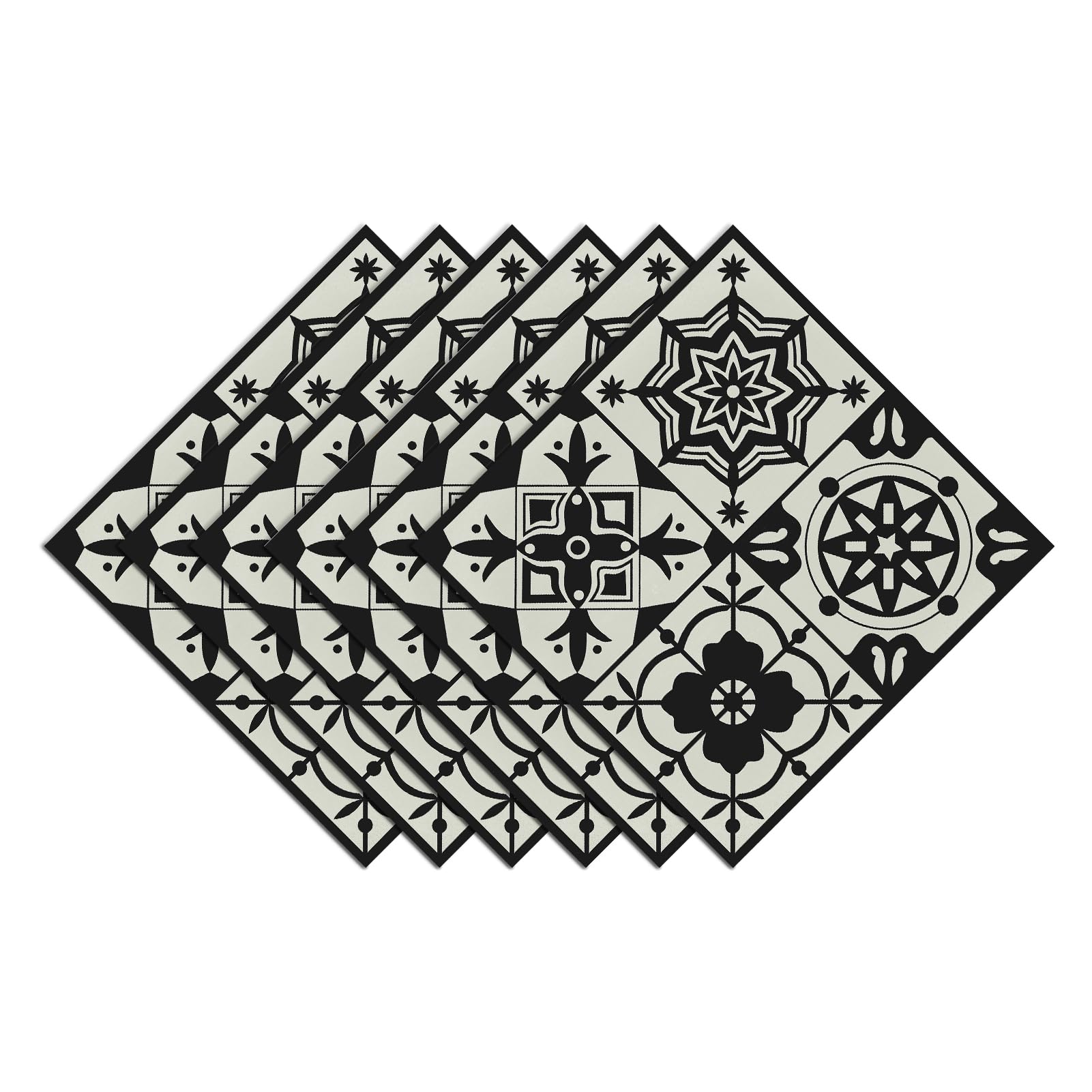 Carreaux de sol en vinyle imperméables antidérapants pour douche et bain