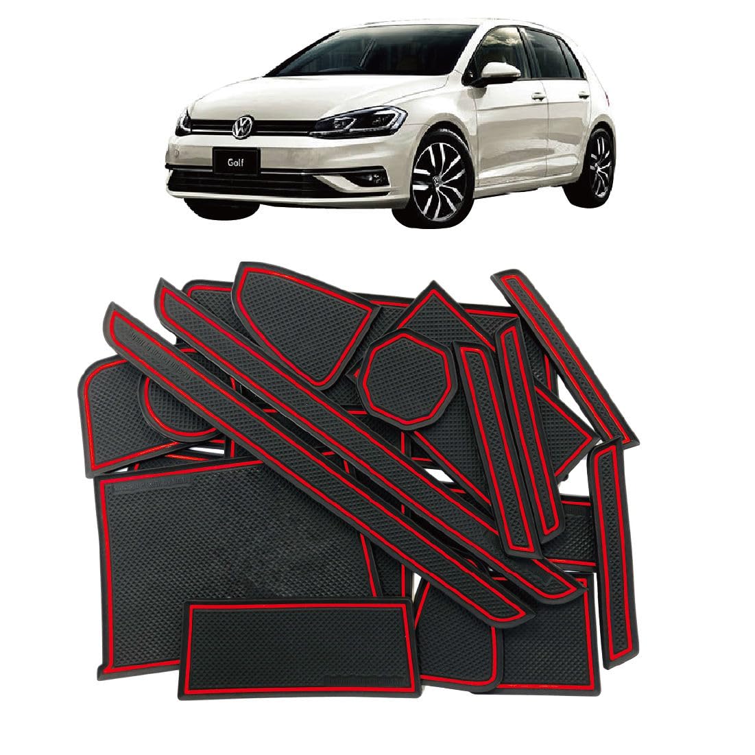 Amazon | VW GOLF7&7.5 GTI/GOLF R(5G型)用 インテリアラバーマット