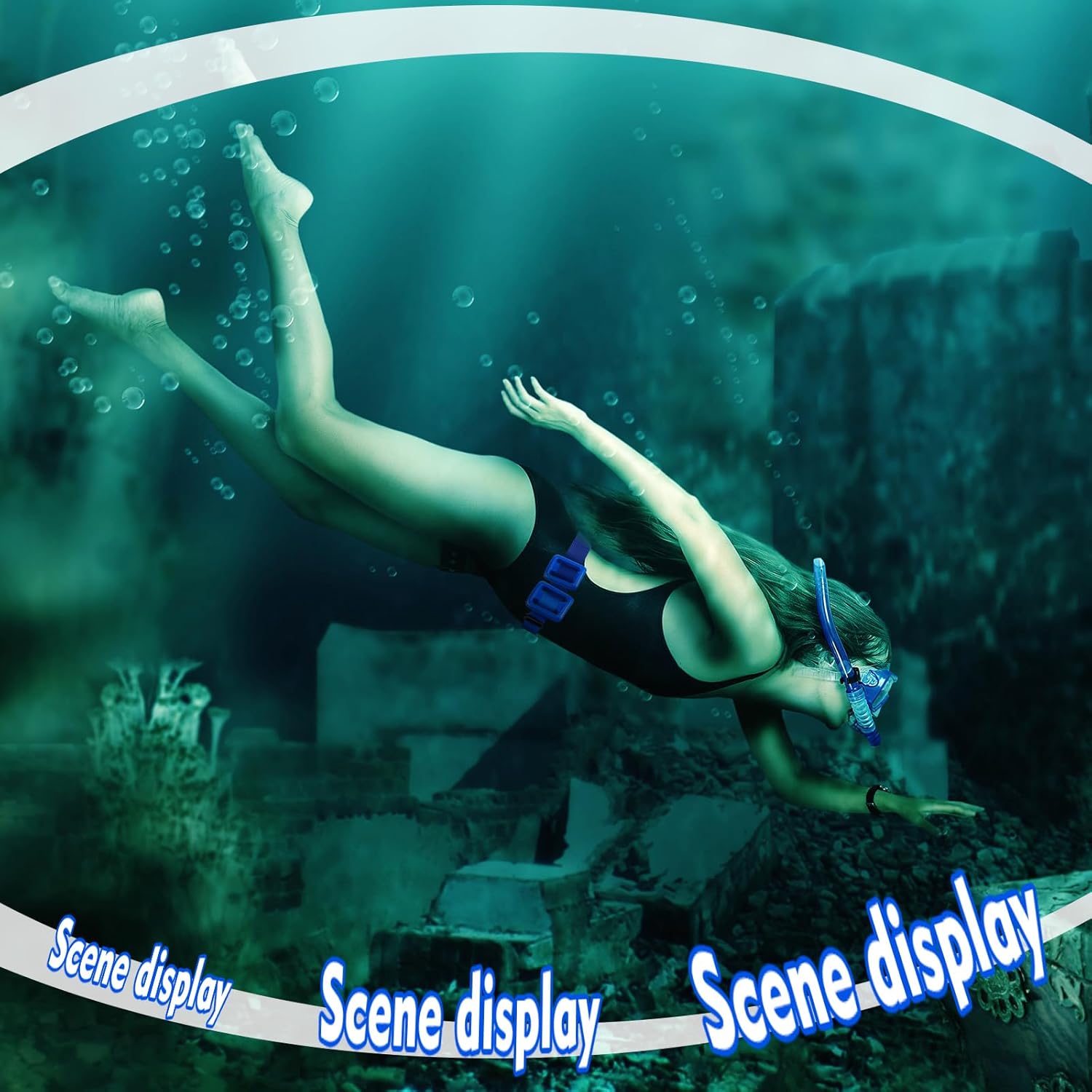 BBTO 6 Pack Dive Weights Belt for Scuba Diving Coated Dive Weights Nylon Dive Belt with Metal Quick Release Buckle for Free Diving Spear Fishing (1lb-3.3lb / 0.5kg-1.5kg)