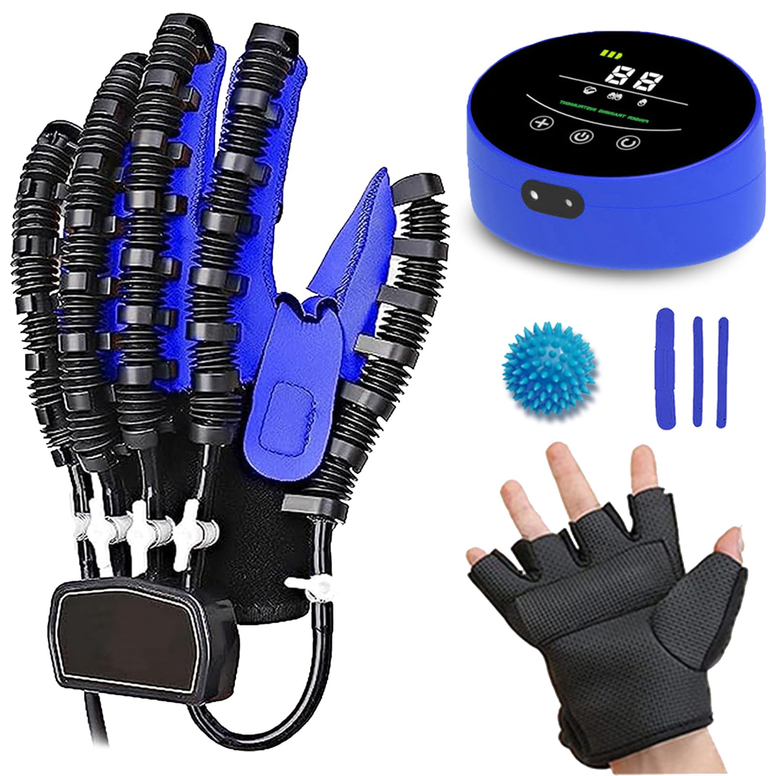 Guantes De Rehabilitación De Robots Equipo De Recuperación, Función De Dedos Y Manos Entrenador De Rehabilitación para Guante De Extensión De Dedos para Manos Rígidas B Left L