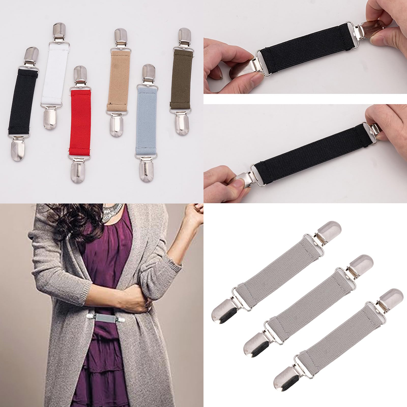 Lot De 5 Clips élastiques Porte-chapeau – Pour Sac à Main, Sac à Dos, Voyage – Mains Libres