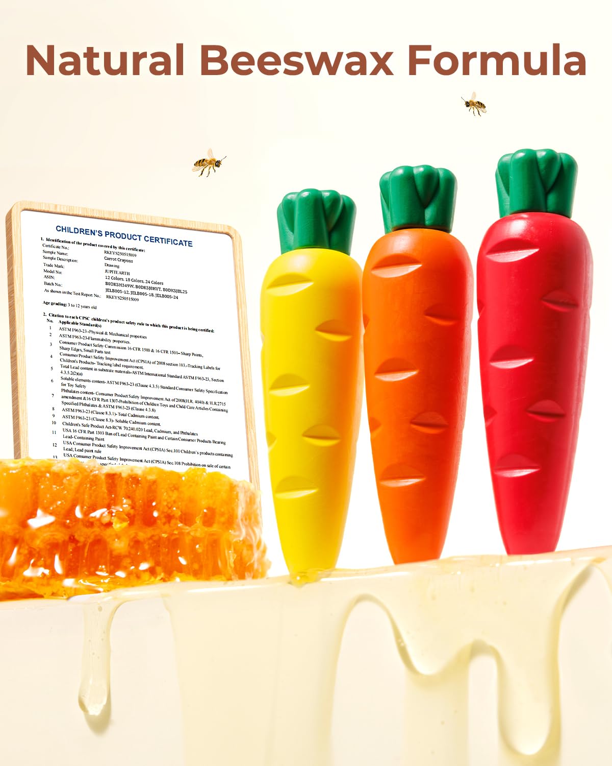 JUPITEARTH 24 Colors Crayons for Toddlers 1-3 - Image 3