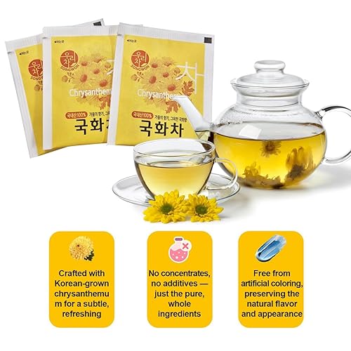Miniatura 5 de SONGWON Té de crisantemo 100% coreano, té floral y aromático con 40 bolsas de té (0.02 oz cada una)