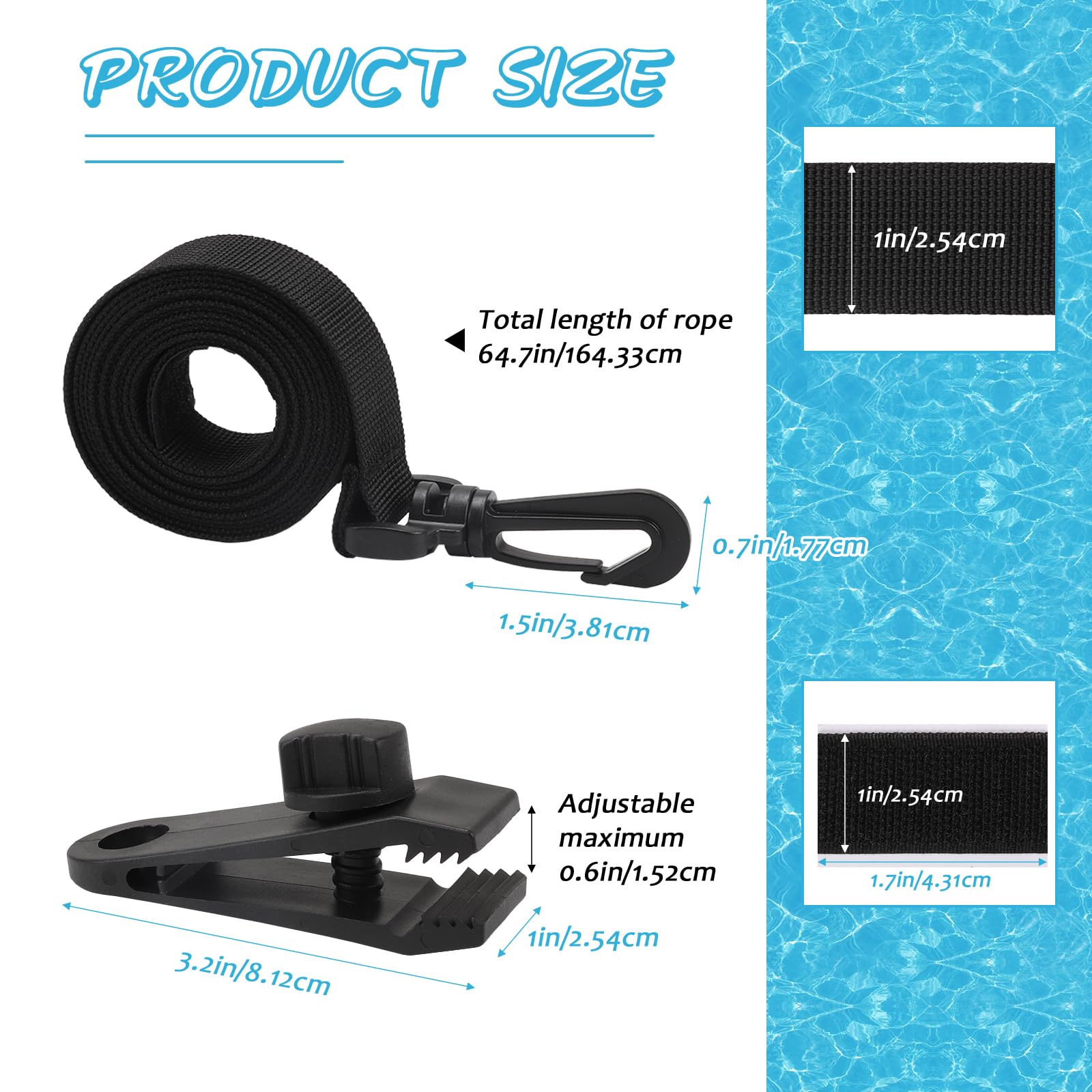 Enrollador Solar para Piscina, Sistema de Enrollado para Láminas de Piscina, Kit de Fijación para Ruedas de Cubierta Solar de Piscina, Rodillo de Piscina para Cubierta Solar, 8 Bandas de Sujeción