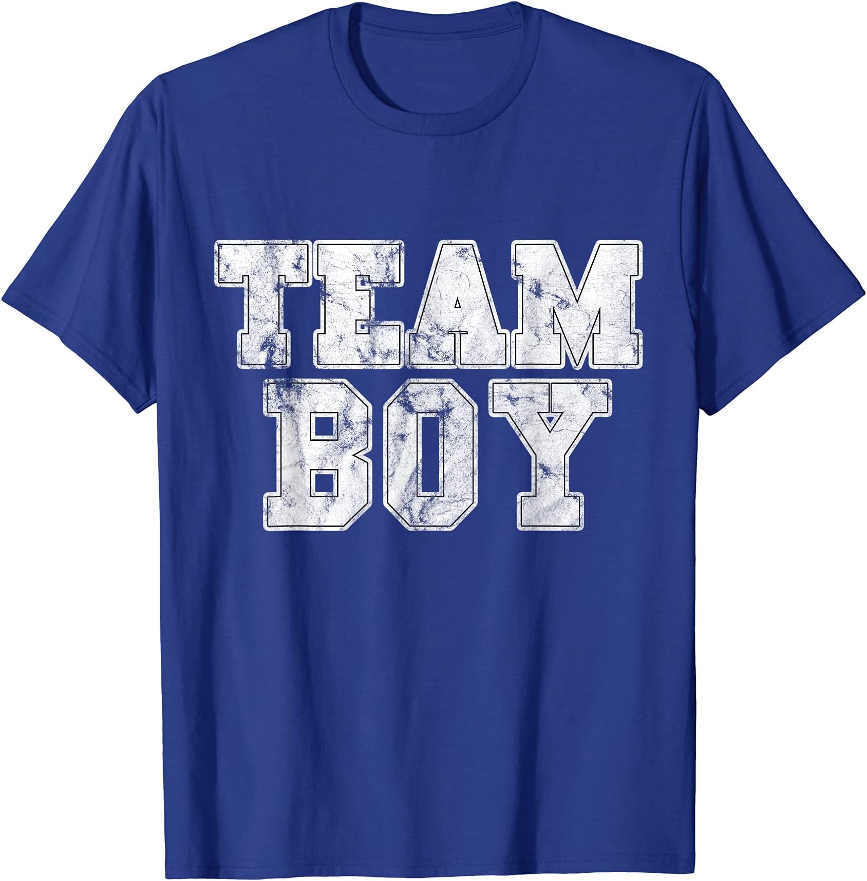 Gender Reveal Baby Shower Tees 2018Team Boy Blue Gender Reveal Baby Shower Distressed T-Shirt T-ShirtOEKO-TEX STANDARD 100