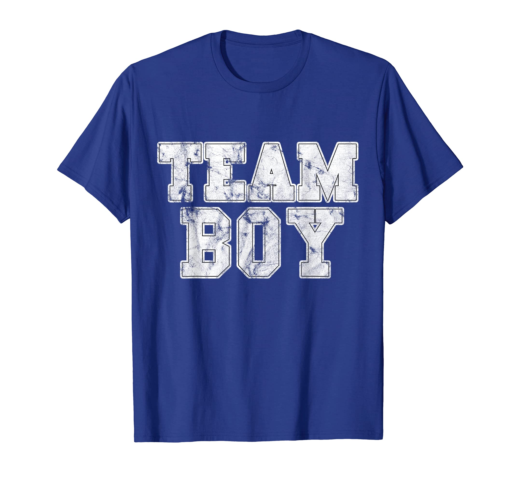Gender Reveal Baby Shower Tees 2018Team Boy Blue Gender Reveal Baby Shower Distressed T-Shirt T-ShirtOEKO-TEX STANDARD 100