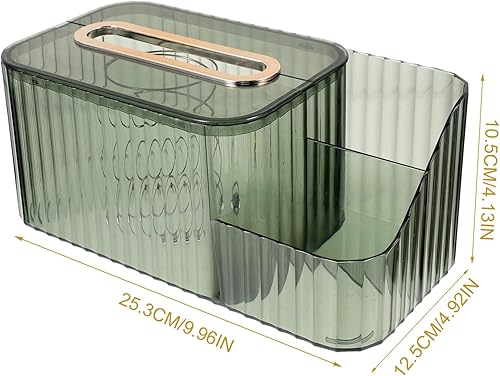 Miniatura 9 de Beavorty Caja de pañuelos transparente, dispensador de pañuelos faciales, caja organizadora de servilletas, estuche para secadora, soporte para