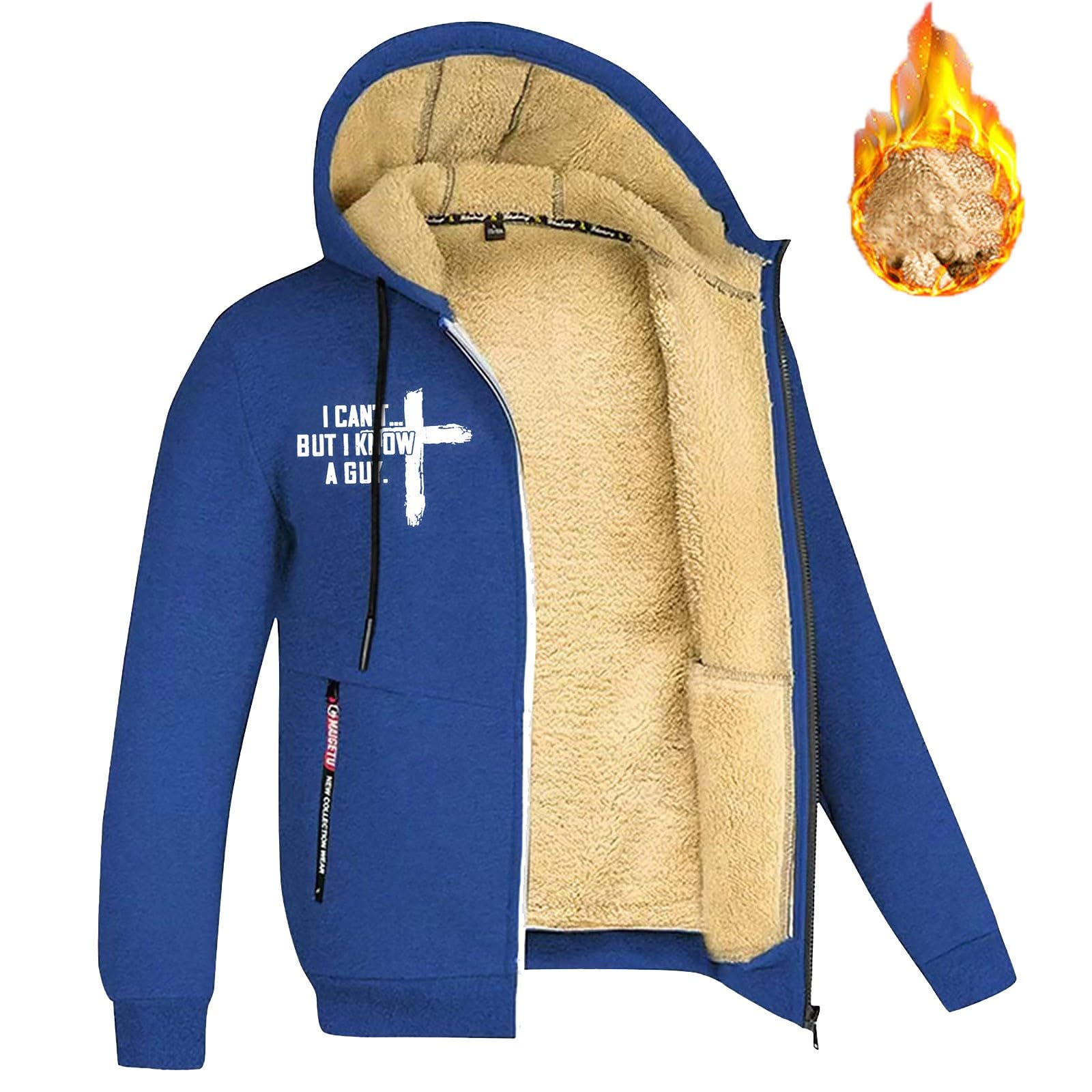 Generisch Strickjacke Schwarz Männliche - und Winter-warme Jacke, modisch, einfarbig, langärmelig, Tasche, Kapuze, Baumwolle, Mantel