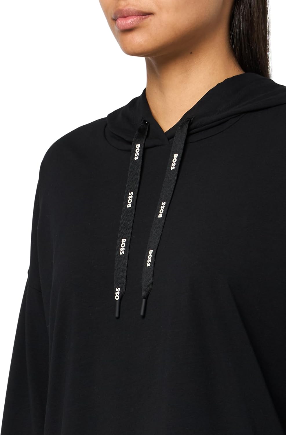 BOSS womens Single Jersey Small Logo Hoodie - Image 3