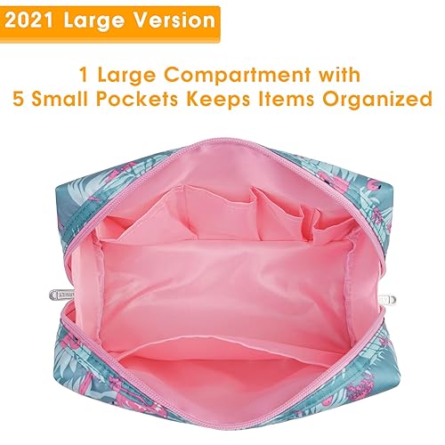 Miniatura 3 de Bolsa de maquillaje grande con cierre de cremallera, bolsa de viaje, organizador de cosméticos para mujeres y niñas.