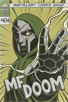 BUY ART FOR LESS Pôster oficialmente licenciado MF Doom - Madvillainy Comics Art - 61 x 91 cm - Impressão decorativa - Papel pôster - Pronto para emoldurar por Papel — capa do álbum