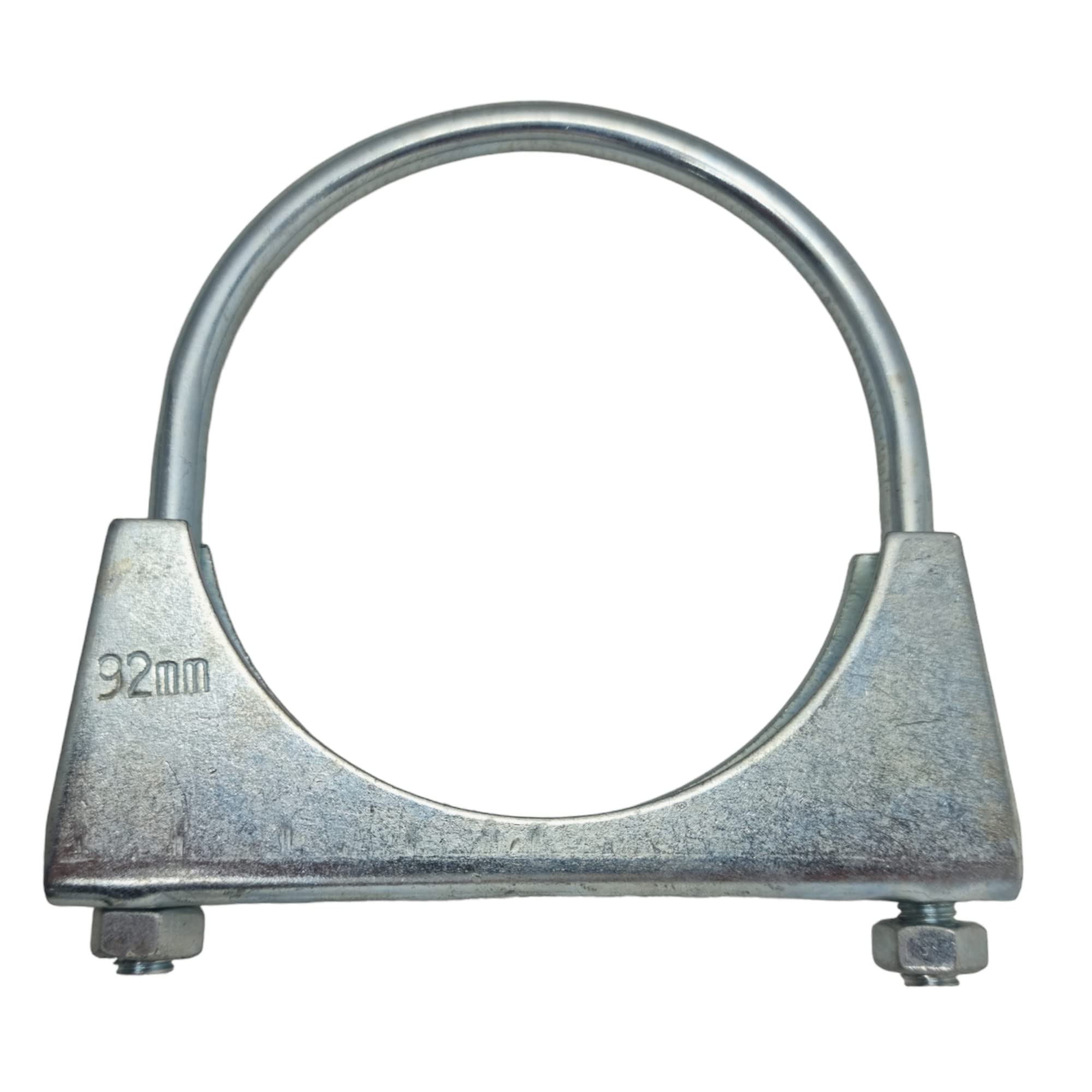 92mm Universal U Bolt Exhaust Clamps - Heavy Duty Clamp & Nuts (Pack of 2)