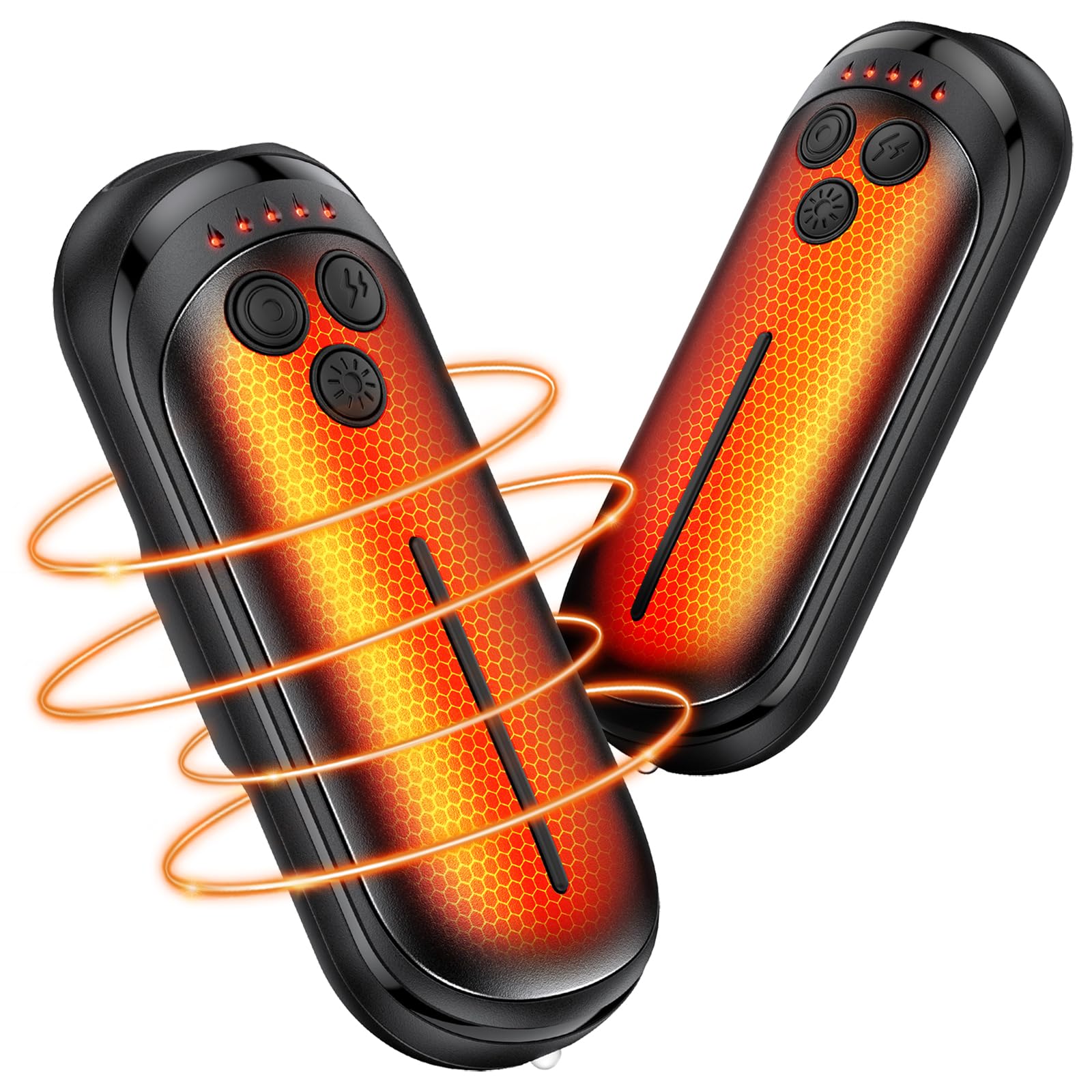Rechargeable Hand Warmers 2 Pack, 6000mAh Electric Hand Warmer Rechargeable, 2 in 1 Portable Hand Warmers with AI Smart Chips, Outdoor, Hunting, Camping for Family for Christmas