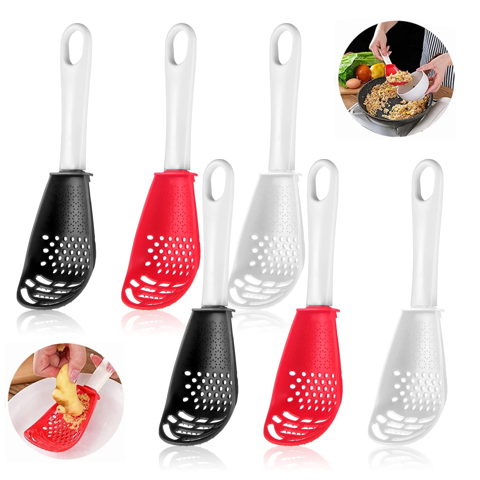 Ustensile de cuisine écraser et égoutter sans rayer les poêles lot de 6 pièces