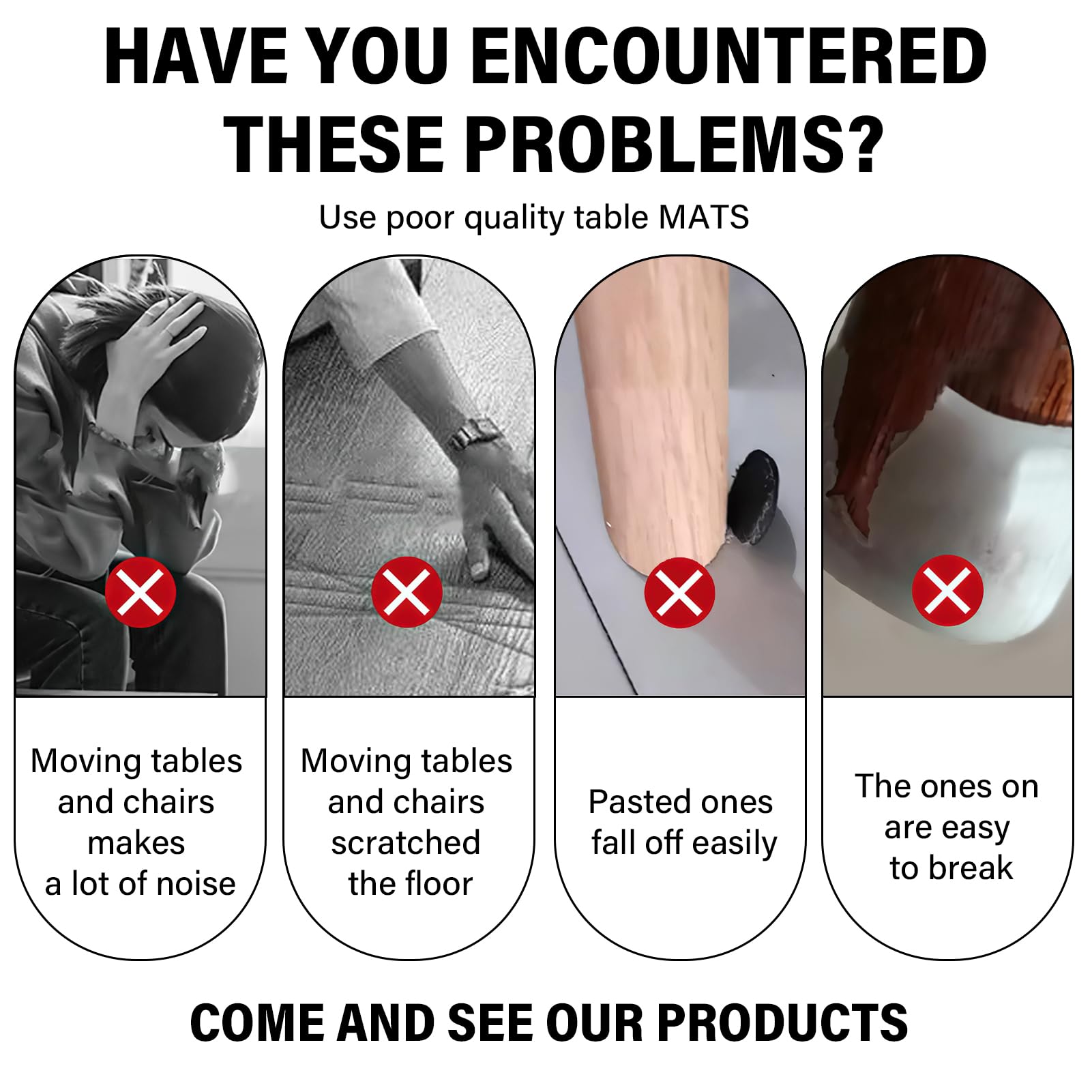 4 Posavasos Redondos Antideslizantes Para Muebles, Patas De